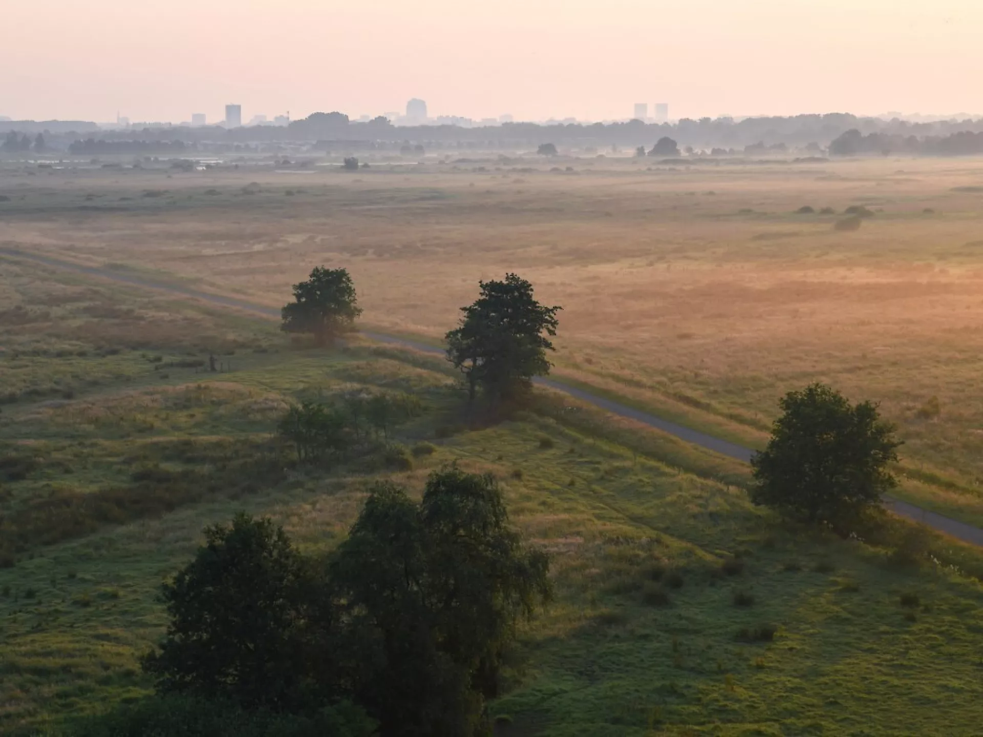 De Onlanden vanuit de lucht.