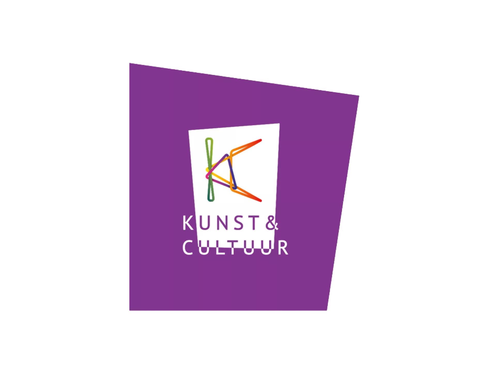 Logo van Kunst & Cultuur op een paarse achtergrond.