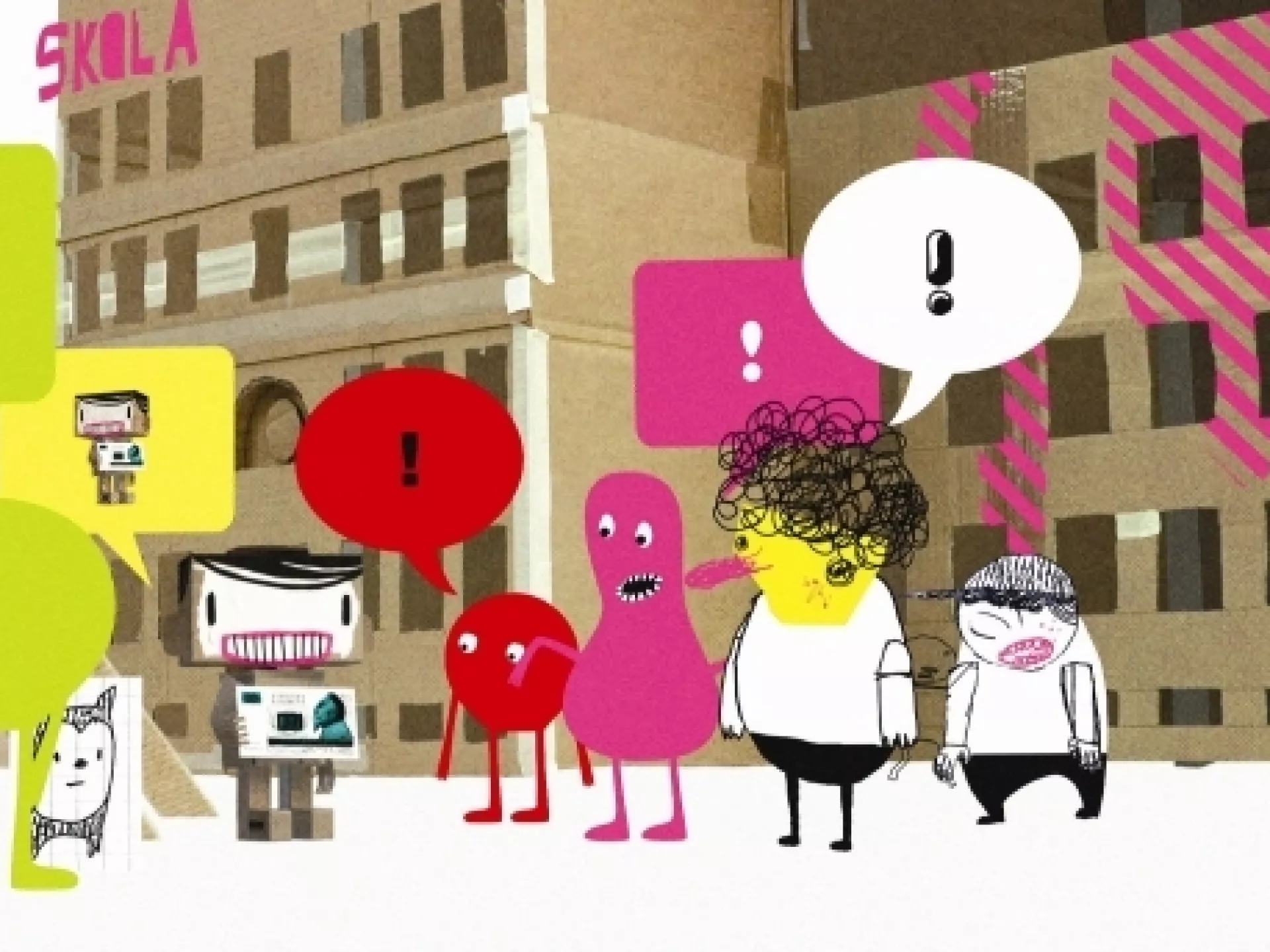 Culturele 50 - Animatie: gekleurde poppetjes en symbolen