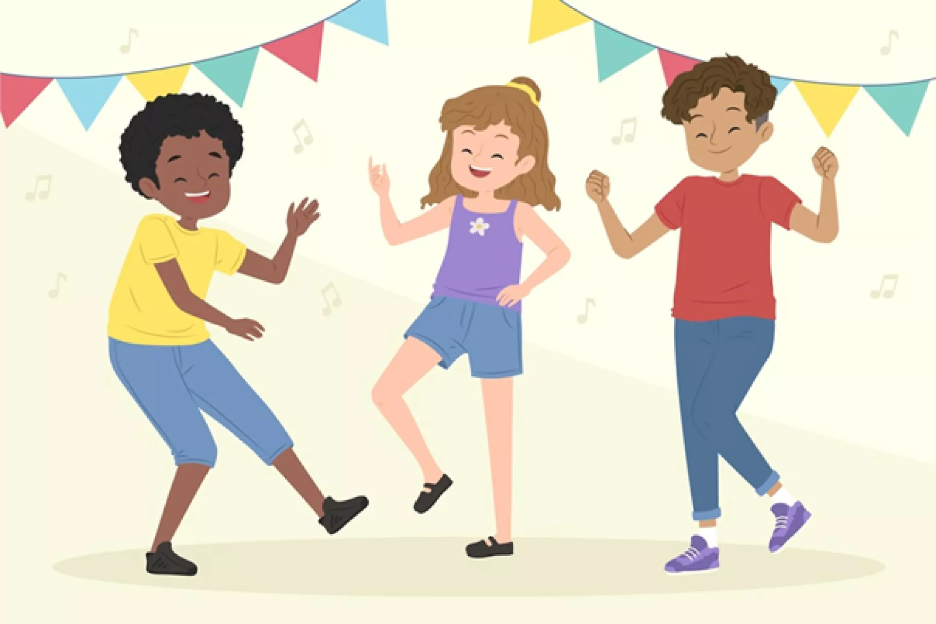 Illustratie dansende kinderen 