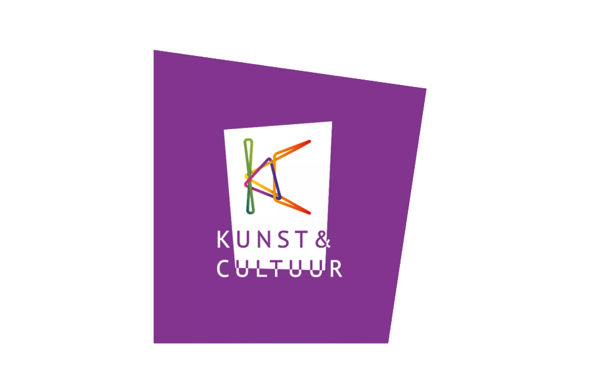 Logo van Kunst & Cultuur op een paarse achtergrond.